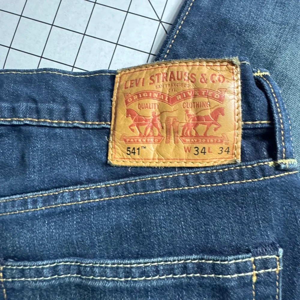 Levi's 541 Athletic Fit Mens Jeans W34 L34 Dark Wash Denim‎ Casual Everyday